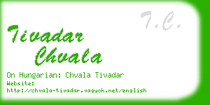 tivadar chvala business card